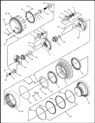 227-6116 227-6796 192-3237 Excavator Travel Gearbox Fit CAT320C 320CL Travel Gearbox